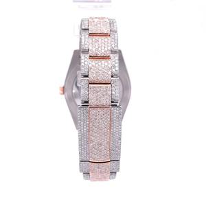 Montre élégante en diamant de qualité supérieure pour femmes, bracelet en or rose, idéale pour les mariages et les occasions de soirée, disponible au meilleur prix - Product Image 2