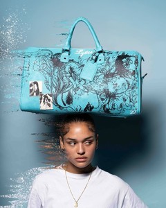 Sac de voyage en cuir premium rose style graffiti, grande capacité, design élégant et fabrication en gros - Product Image 6