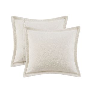 Set Copripiumino Oversize in Ciniglia Jacquard a Righe con Federe Euro e Cuscini Decorativi - Product Image 6