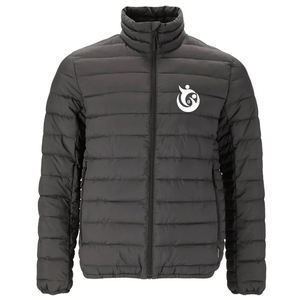 Chaqueta de esquí bomber de invierno para hombre CardiacSports, corte ajustado, estampado por transferencia térmica, color liso, con capucha, cuello alto, frontal negro, estilo urbano. - Product Image 2