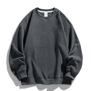 Ultra Heavyweight 500GSM Boxy Sweatshirt Oversized Pullover Unbranded Cotton Fleece Winter Warm Plain Private Label Apparel OEM - Product Image 4