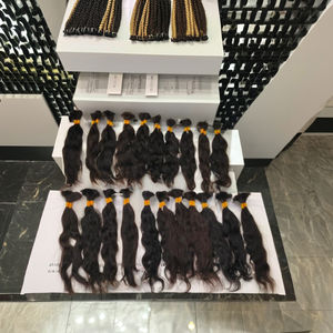 100% cabello crudo indio sin procesar a granel de cabello indio Virgen al mejor precio al por mayor - Product Image 1