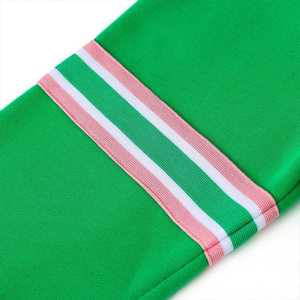 Sudadera Unisex AKA Green Stripe Chenille con Cuello Redondo, Bordado de Letras Griegas, Ajuste Cómodo, Ropa Casual Premium - Product Image 3