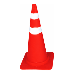 Traffic Cones with Reflective Tape for Roadway Safety <b>Plastic</b> PE EVA Parking Management - Product Image 2