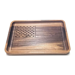 Bandeja de Servir de Madera de Acacia con Grabado Láser de la Bandera de EE. UU. de Alta Calidad para Decoración del Hogar, Tamaño Personalizado, Celebra el 4 de Julio, Hecho en Vietnam - Product Image 5
