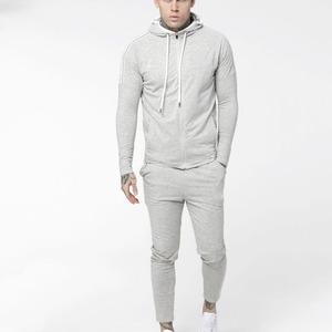 Chándal Gris con Capucha para Hombre, Manga Larga, Corte Holgado Informal, Color Sólido, Transpirable, para Otoño, con Bolsillos Laterales - Product Image 3