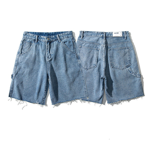 Pantalones Cortos Vaqueros Anchos Vintage Personalizados para Hombre, de Alta Calidad, Casuales, Estilo Urbano, con Múltiples Bolsillos, Verano, Venta al por Mayor OEM - Product Image 3
