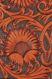 Hermoso diseñador de piel de vaca cuero genuino occidental tallado caballo sillín bolsa - Product Image 3