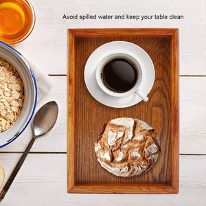 Plateau de service en bois rustique style ferme avec poignée, finition vieillie, pour hôtel, maison, table basse - Approvisionnement en gros pour Ramadan et Diwali - Product Image 5