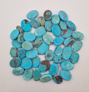Turquoise naturelle iranienne, cabochons de pierres précieuses de formes variées, pierres précieuses en vrac pour la fabrication de bijoux - Product Image 2