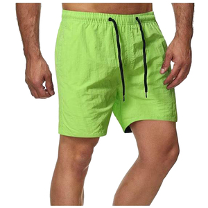 Shorts d'été légers pour hommes, 13 couleurs, 100 % polyester, couleur unie, vêtements de plage, avec doublure en maille, vente en gros, maillots de bain pour hommes - Product Image 3