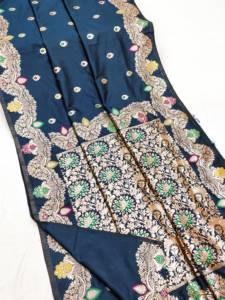 Sari Tradicional Indio de Seda Banarasi con Trabajo de Tejido Zari para Bodas y Eventos Festivos, Atuendo para Mujer - Product Image 2