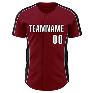 Maillot de baseball personnalisé pour homme, manches courtes, marron-orange, impression sublimée, évacuation de l'humidité, nom et numéro de l'équipe, coupe classique, toutes saisons - Product Image 1