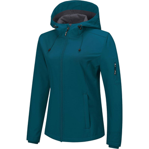 Veste softshell pour femme, légère, pour l'aventure en plein air, imperméable, coupe-vent, respirante, veste de randonnée à capuche, hiver, automne - Product Image 1