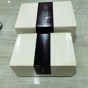 Boîtes de décoration pour la maison de style américain, ensemble de 3, en résine MDF, faites à la main, couleur personnalisée, forme carrée, design unique d'artisans indiens - Product Image 4