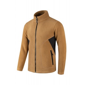 Men's <b>Sherpa</b> <b>Fleece</b> Jacket Outdoor Windproof Zipper Pocket Yarn Dyed Zipper Closure Patched Windproof Outdoor <b>Fleece</b> Jacket - Product Image 2