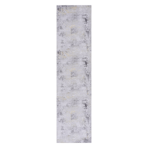 MAVAL 2' 6\" X 10\" Gold <b>Washable</b> <b>Runner</b> Rug Gray+Gold" - Product Image 2