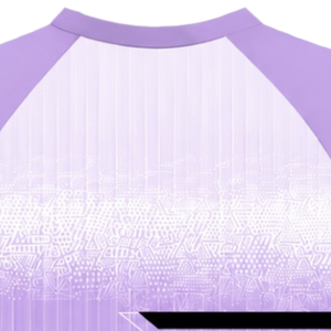 Camiseta Deportiva Blanca Lavanda de Manga Corta con Cuello Redondo, Transpirable, para Entrenamiento Atlético, Uniforme de Equipo, Ropa Deportiva de Alto Rendimiento - Product Image 6