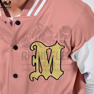 Custom logo Streetwear High Quality Chenille Embroidery Winter Fleece Leather Bomber Letterman <b>Baseball</b> Varsity <b>Jacket</b> <b>for</b> <b>Men</b> - Product Image 5
