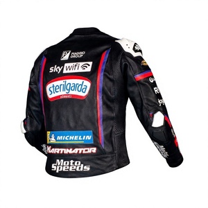 เสื้อแจ็คเก็ตหนังสำหรับขี่มอเตอร์ไซค์ Jorge Martin MotoCP ตัดเย็บตามสั่ง พร้อมแผ่นยืดหยุ่น กระชับสบาย ป้องกันแรงกระแทก มาตรฐาน CE - Product Image 2