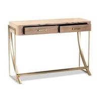 Table console moderne plaquée or en métal, avec rangement, durable et écologique, idéale pour l'entrée, le couloir ou le bureau – Vente en Inde