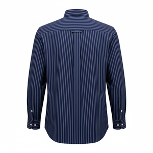 Camisa de Vestir Formal para Hombre, Corte Regular, con Logotipo Personalizado, 100% Algodón, Cuello Alto, Manga Larga, Antiarrugas, Transpirable - Product Image 3