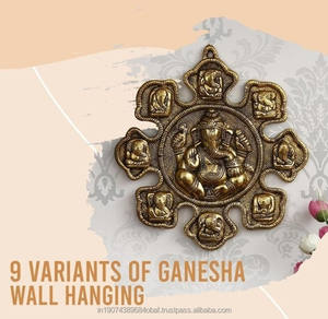 Sculpture murale en métal Art Déco Navvinayak pour Diwali, mariage, anniversaire et célébrations - Product Image 2