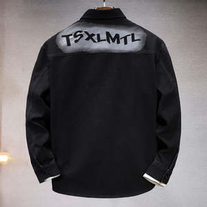 Manteau d'hiver grande taille en jean délavé élastique coupe oversize - Product Image 2