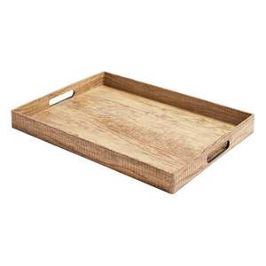 Bandeja de Servir de Madera con Acabado Marrón Resistente y Asas Ergonómicas para un Fácil Transporte - Product Image 4