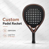 Raquette de padel en fibre de carbone JAS JAS004 3K 12K 18K, vente chaude, personnalisable OEM, tête avec noyau EVA 22 mm, légère, écologique, portable