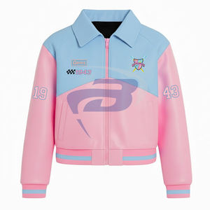 Chaqueta de Carreras Gamma Phi Delta GPD Sorority con Cierre de Cremallera, Chaqueta de Carreras Personalizada con Patrón de Llamas de Algodón de Alta Calidad - Product Image 2