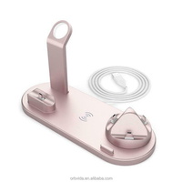 Promotion pas cher prix 4 en 1 Station de charge sans fil pour téléphone écouteur montre intelligente 15W support de chargeur sans fil