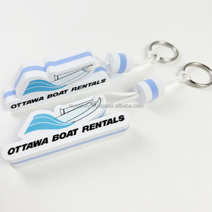 Porte-clés flottant en mousse EVA souple, personnalisé avec logo OEM, promotionnel, étanche, avec mousqueton, portable pour les sports nautiques et marins - Product Image 1