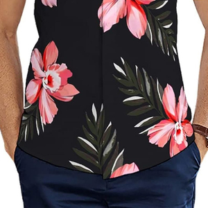 เสื้อเชิ้ตฮาวายผ้าป๊อปลินกันยับสำหรับผู้ชาย พิมพ์ลายตามสั่ง สวมใส่สบาย แขนสั้น เหมาะสำหรับชายหาด ขายส่ง - Product Image 6