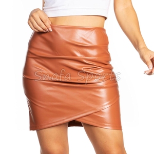 Jupes pour femmes en cuir véritable de haute qualité, nouveau style / Jupes courtes en cuir sexy pour femmes, entièrement personnalisables, décontractées - Product Image 2