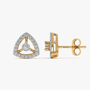Pendientes de Diamantes, Oro Sólido, Corte Brillante Redondo, Diamante Cultivado en Laboratorio, Joyería de Lujo para Mujer, Oro de 10K, 14K, 18K, Plata 925, 935 - Product Image 4