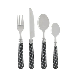 Ensemble de couverts modernes et durables en acier inoxydable avec manche en plastique - Product Image 2