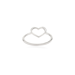 18K White Gold 14K Natural Diamond Open Heart Ring VVS1 Cushion & Emerald Cut Bezel Setting - Product Image 6