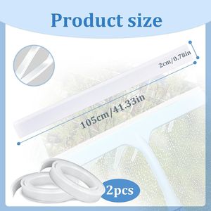 Juego de 2 Cuchillas de Repuesto de Silicona de 41 Pulgadas para Escobillas de Goma, para Puertas de Vidrio, Puertas de Ducha y Ventanas - Product Image 2