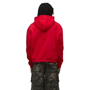 เสื้อฮู้ดดี้ผ้าฝ้ายฟลีซพรีเมียมลายหัวใจนูนแบบกำหนดเองสำหรับผู้ชาย ทรงโอเวอร์ไซส์ สตรีทแวร์ โลโก้สั่งทำ ขายส่ง ODM - Product Image 2