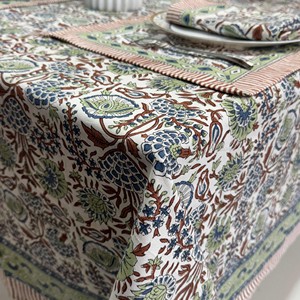 Floral Printed Cotton <b>Tablecloth</b> Rectangle Traditional Chinese Style Washable Home Use Cotton <b>Tablecloth</b> <b>Square</b> Covers - Product Image 2