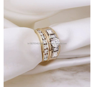 เพชร IGI Lab Grown ทรงวินเทจ ทอง 14k สีเหลือง ตัวเรือนแบบแฮนด์เมด สำหรับงานแต่งงาน/งานหมั้น  งานเลี้ยง  สำหรับทั้งชายและหญิง ทองคำขาวคุณภาพสูง สำหรับวันครบรอบ - Product Image 2