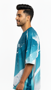 Camiseta Urbana Casual Oversize Sublimada para Hombre, Ajuste Holgado, Estilo Urbano, Top Moderno para Uso Diario - Product Image 2