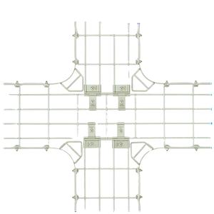 Bestray แบบกากบาทแนวนอน, มุมรัศมี (R = 75มม.) ถาดจัดการสายเคเบิลขายตรงจากโรงงานผลิต304แบบมีรูพรุน - Product Image 1