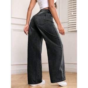 Jeans en denim noir délavé style Y2K vintage pour femmes, confortables et respirants toute la journée, tailles 26 à 40 - Product Image 2