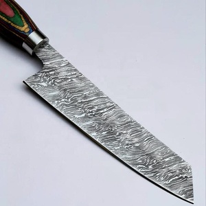 Couteau de chef forgé à la main sur mesure en acier Damas, couteau de cuisine professionnel, couteau de cuisson de luxe avec manche en bois ambidextre, OEM - Product Image 3