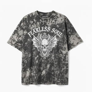 Camiseta de hombre con efecto vintage, lavado ácido, tela de algodón suave, corte relajado, ideal para uso diario informal, estilo urbano. - Product Image 2