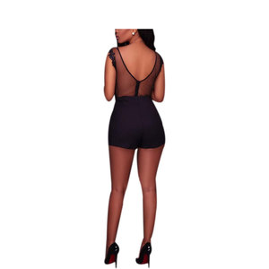 Solid Trader Luxury Pure Color Net Bodysuit Comfortable High Elastic Romper <b>Mesh</b> Penal <b>Top</b> <b>Women</b> Beach Wear - Product Image 2
