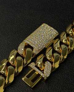 Cadena Cubana Lisa de Plata 925 de 22MM con Corte Brillante Redondo, Bañada en Rodio/Plata, para Hombres y Mujeres, Aniversario de Compromiso - Product Image 4