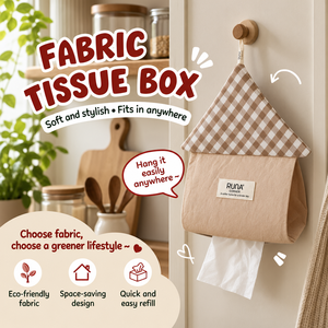 Boîte à mouchoirs en coton premium, tissu tissé naturel et écologique, textile de maison, décoration intérieure, style minimaliste pour l'ameublement. - Product Image 1